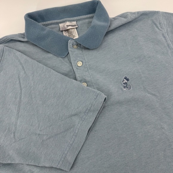 Disneyland Resort Other - Disneyland Resort Mens Size L Light Blue Mickey Mouse Embroidered Polo‎ Shirt